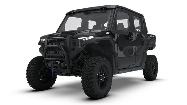 A light and dark grey five-seat Polaris Xpedition